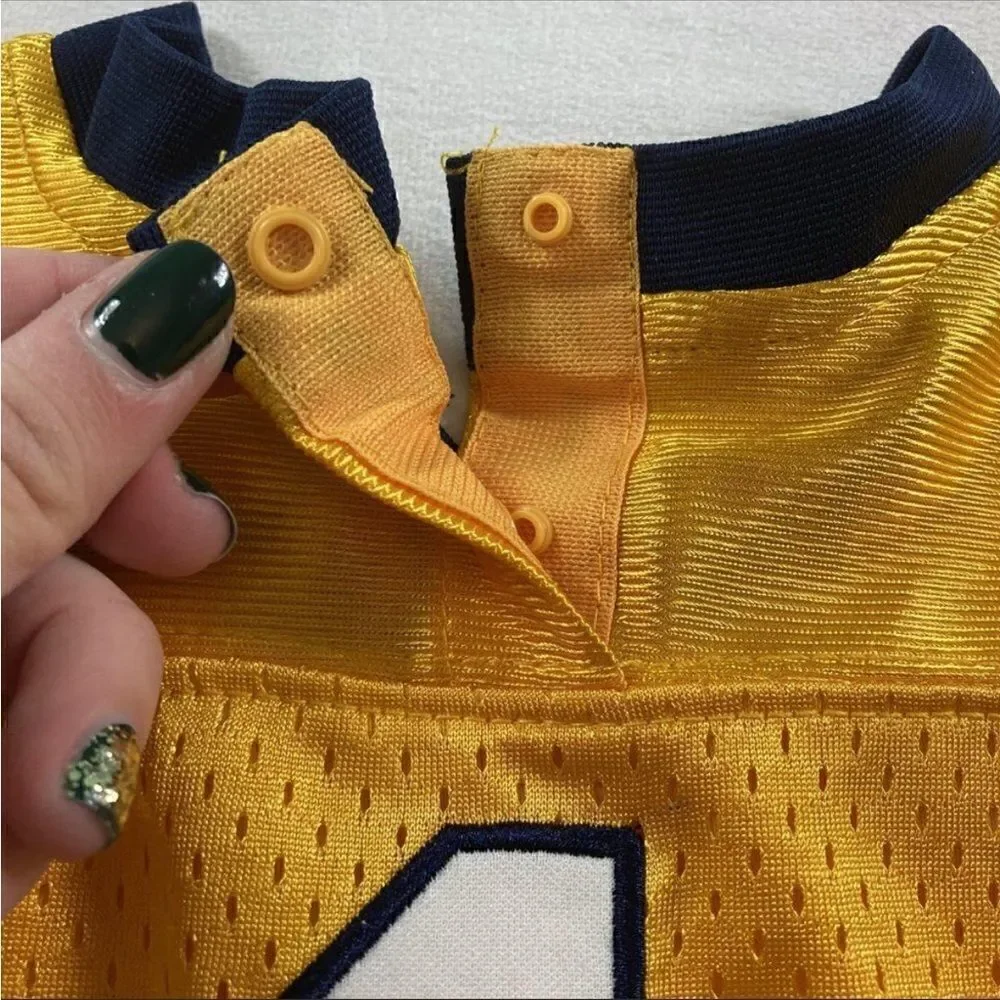 Nike Kids Yellow Cal Golden Bears #1 Long Sleeve Football Jersey Shirt Size 3/6M